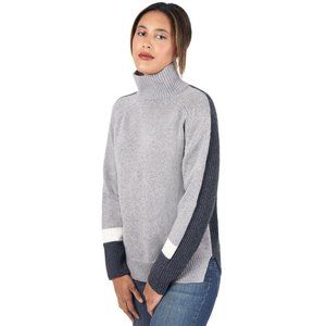Topshop Gray and Dark Gray Crew Neck Sweater